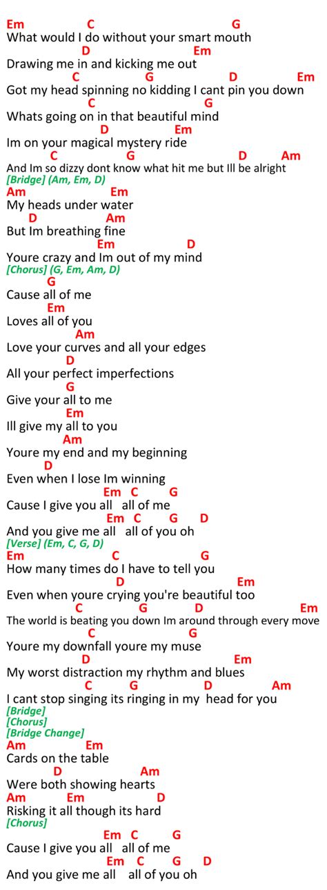 all of me chords for ukulele|all of me guitar chords.